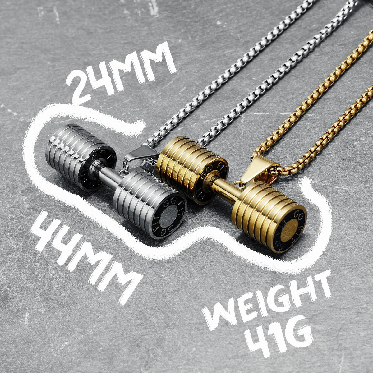 Dumbbell Men Necklaces