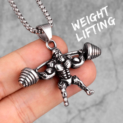 Dumbbell Men Necklaces