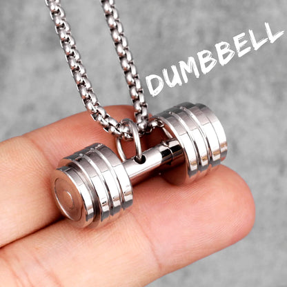 Dumbbell Men Necklaces