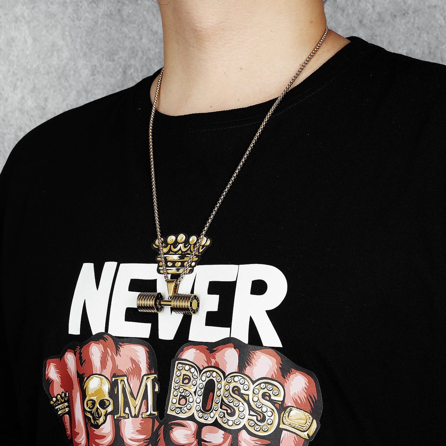 Dumbbell Men Necklaces