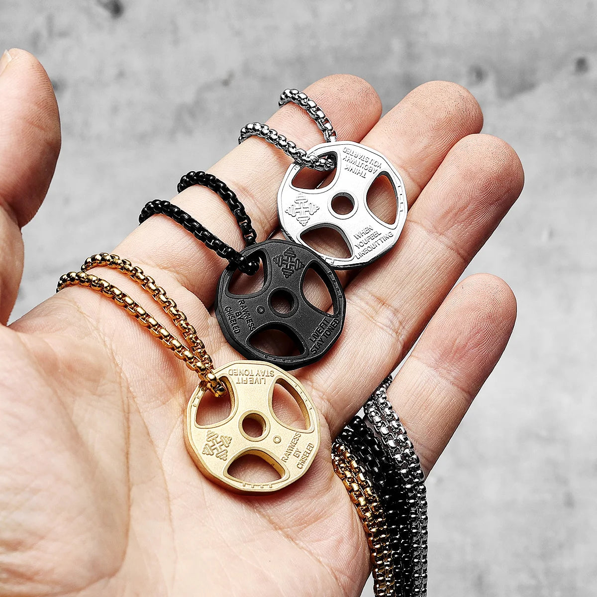 Dumbbell Men Necklaces
