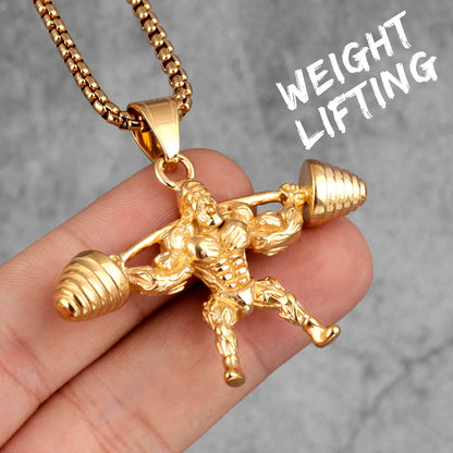 Dumbbell Men Necklaces