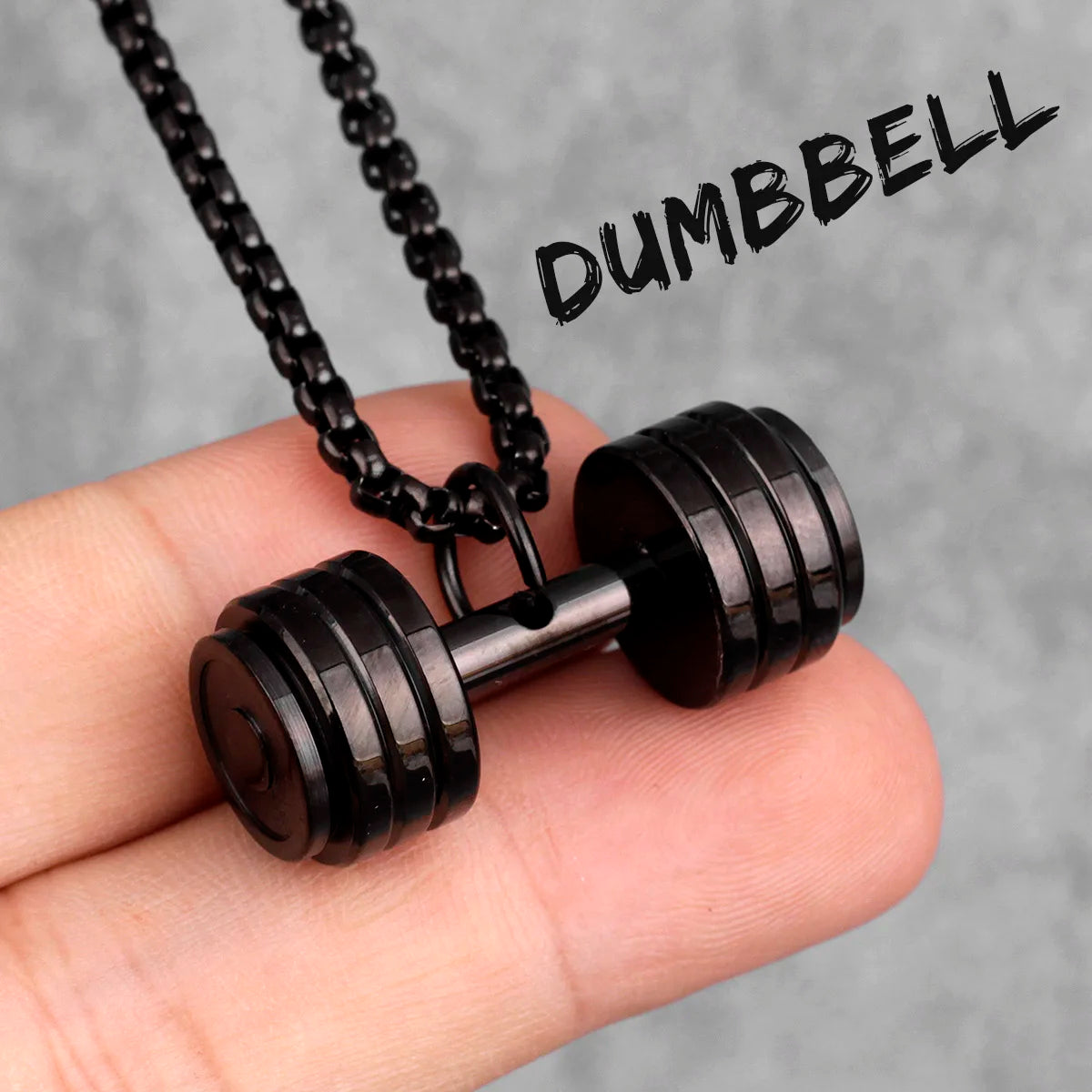Dumbbell Men Necklaces