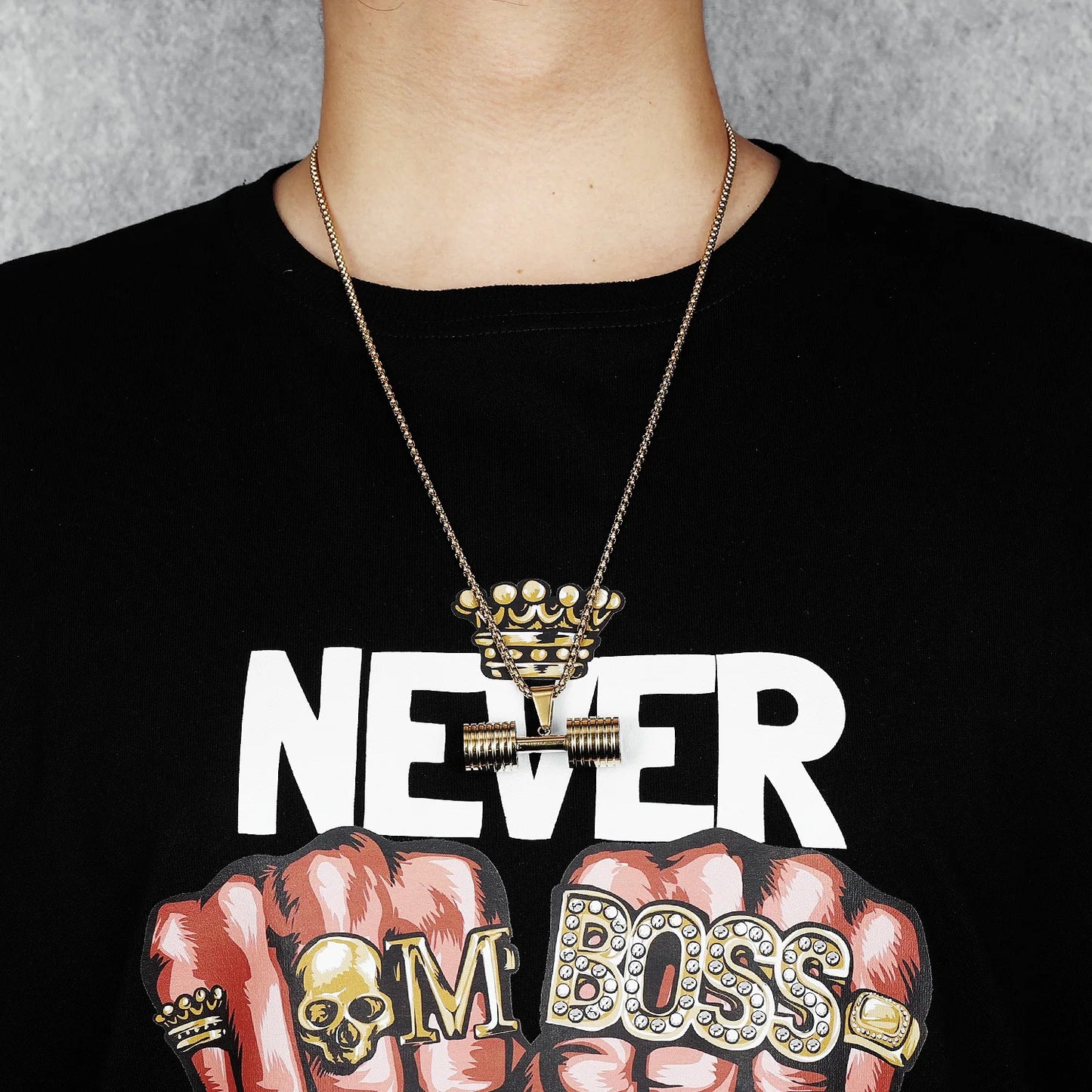 Dumbbell Men Necklaces