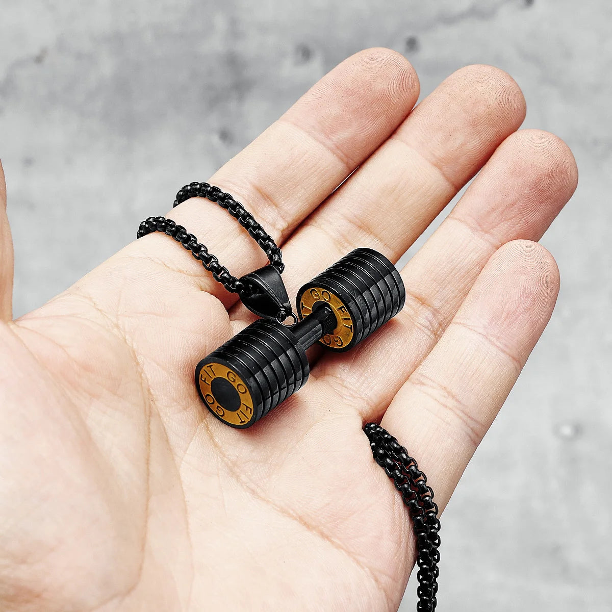 Dumbbell Men Necklaces